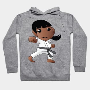 Karate Girl Punch Kawaii Cute Anime Cartoon Character Hoodie